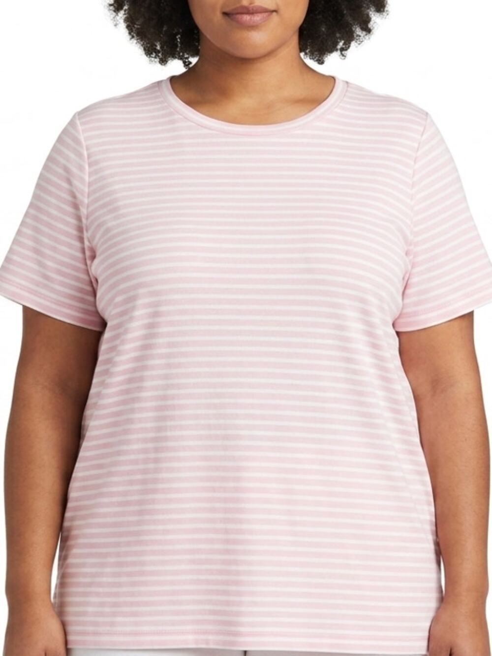 Vineyard Vines Knit Striped Denim Breathable T-Shirt Women Plus Size 2X
